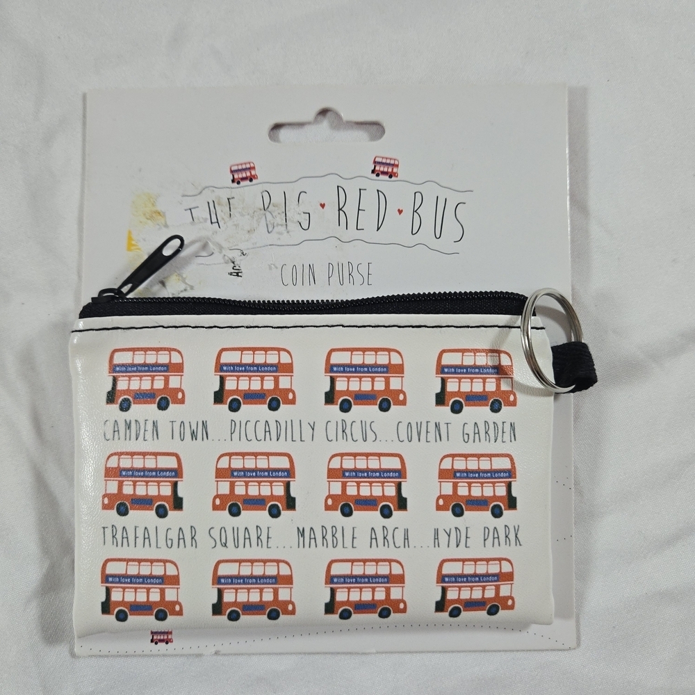 Coin Purse - White and Red - Picture 1 of 2